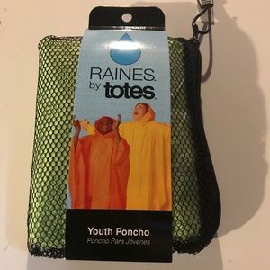Totes Green Youth Rain Poncho